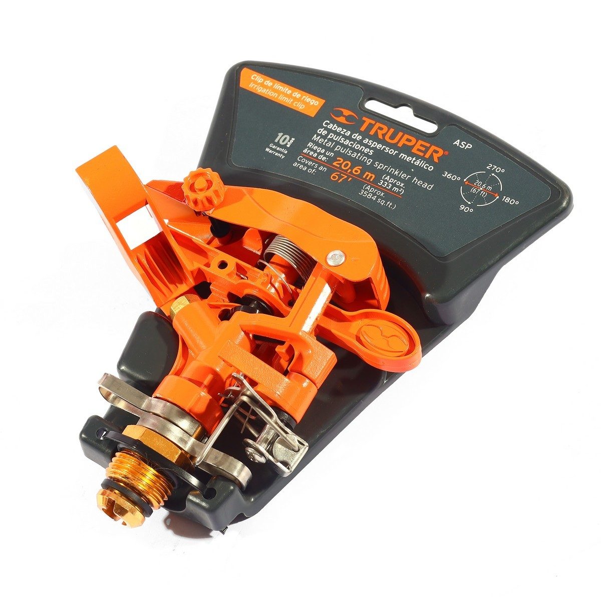 TRUPER หัวสปริงเกอร์พ่นจังหวะ เหล็ก 1 หัว รุ่น ASP ทำจากทองเหลือง สำหรับทำสวน (ทรูเปอร์)