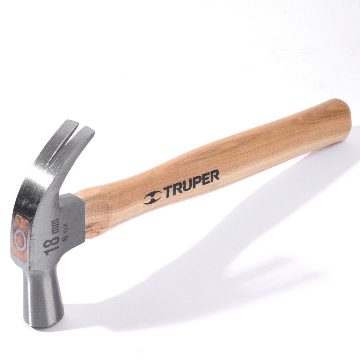 TRUPER ค้อนหงอนด้ามไม้ 8 (227 กรัม) ออนซ์ รุ่น 10554 หัวเหล็กคาร์บอนขึ้นรูปขัดกึ่งเงา ด้ามไม้โอ๊ค สำหรับงานเฟอร์นิเจอร์ งานไม้ หรืออะไหล่โลห