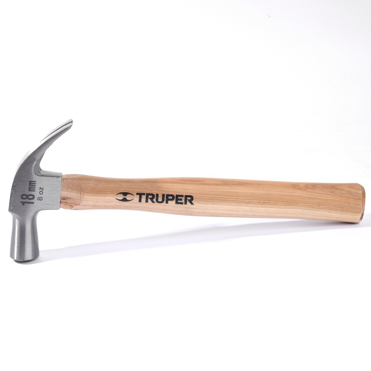 TRUPER ค้อนหงอนด้ามไม้ 8 (227 กรัม) ออนซ์ รุ่น 10554 หัวเหล็กคาร์บอนขึ้นรูปขัดกึ่งเงา ด้ามไม้โอ๊ค สำหรับงานเฟอร์นิเจอร์ งานไม้ หรืออะไหล่โลห