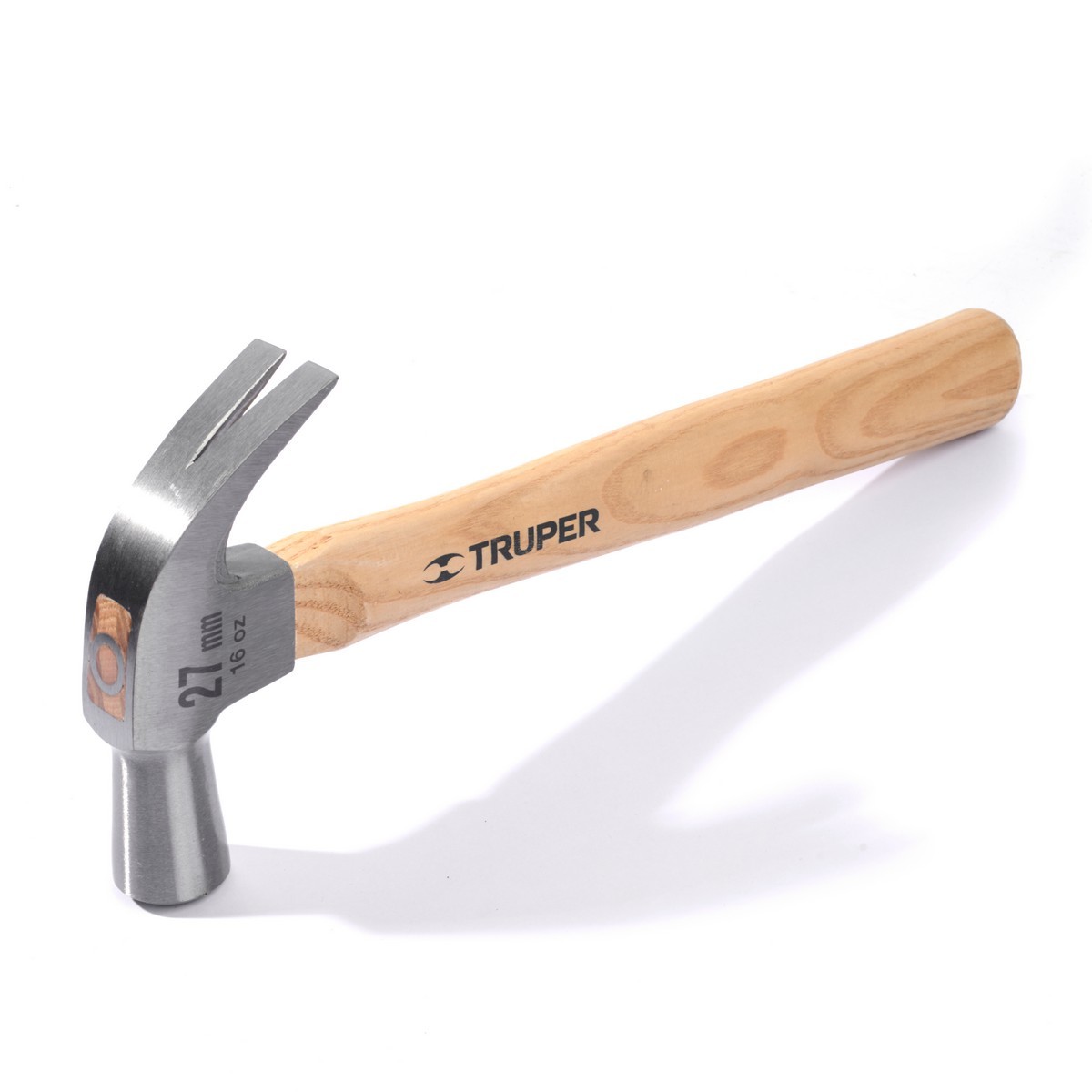 TRUPER ค้อนหงอนด้ามไม้ 16 ออนซ์ (454 กรัม) รุ่น 10560 หัวเหล็กคาร์บอนขึ้นรูปขัดกึ่งเงา ด้ามไม้โอ๊ค สำหรับงานเฟอร์นิเจอร์ งานไม้ หรืออะไหล่โล