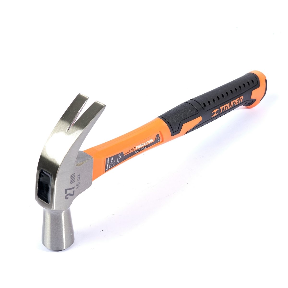 ค้อนหงอน ด้ามไฟเบอร์ 16 ออนซ์ ทรูเปอร์ (TRUPER) รุ่น 10851 ขนาดยาว 13 นิ้ว ด้ามไฟเบอร์กลาสแบบหัวฉีดคู่ช่วยลดการสั่นสะเทือน เหมาะกับ งานช่างไ