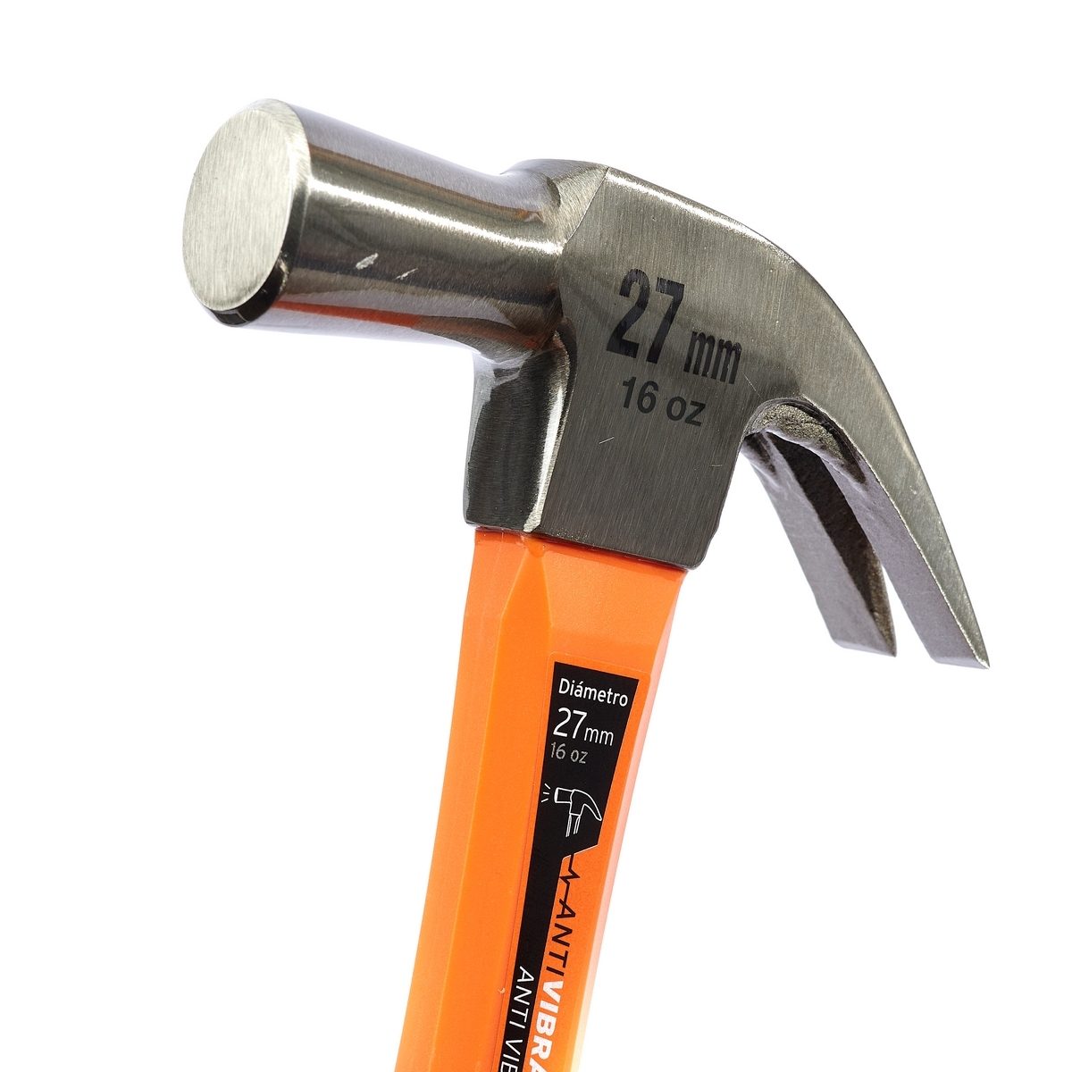 ค้อนหงอน ด้ามไฟเบอร์ 16 ออนซ์ ทรูเปอร์ (TRUPER) รุ่น 10851 ขนาดยาว 13 นิ้ว ด้ามไฟเบอร์กลาสแบบหัวฉีดคู่ช่วยลดการสั่นสะเทือน เหมาะกับ งานช่างไ