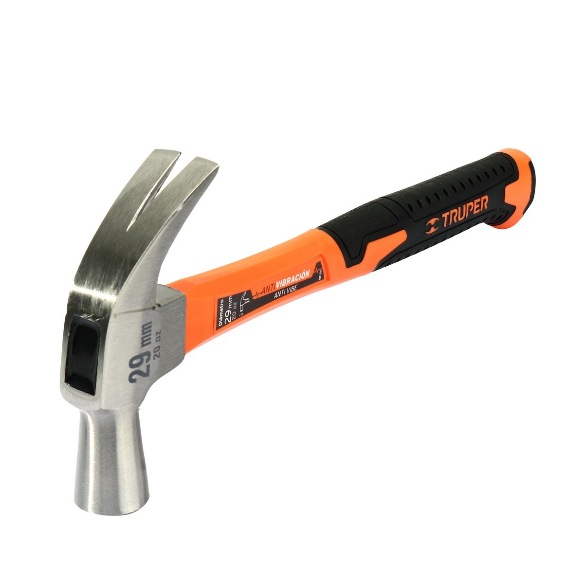 ค้อนหงอน ด้ามไฟเบอร์ 20 ออนซ์ ทรูเปอร์ (TRUPER) รุ่น 10852 ขนาดยาว 13 นิ้ว ด้ามไฟเบอร์กลาสแบบหัวฉีดคู่ช่วยลดการสั่นสะเทือน เหมาะกับ งานช่างไ