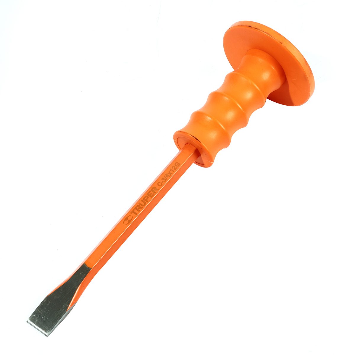 เหล็กสกัดปากแบน หุ้มยาง ทรูเปอร์ (TRUPER) รุ่น 12172 ลิ่ม 3/4 นิ้ว ยาว 12 นิ้ว เหมาะสำหรับตัดเย็น, ขูด, บิ่น, เซาะร่องหรือวัสดุหยาบ เช่น หิน