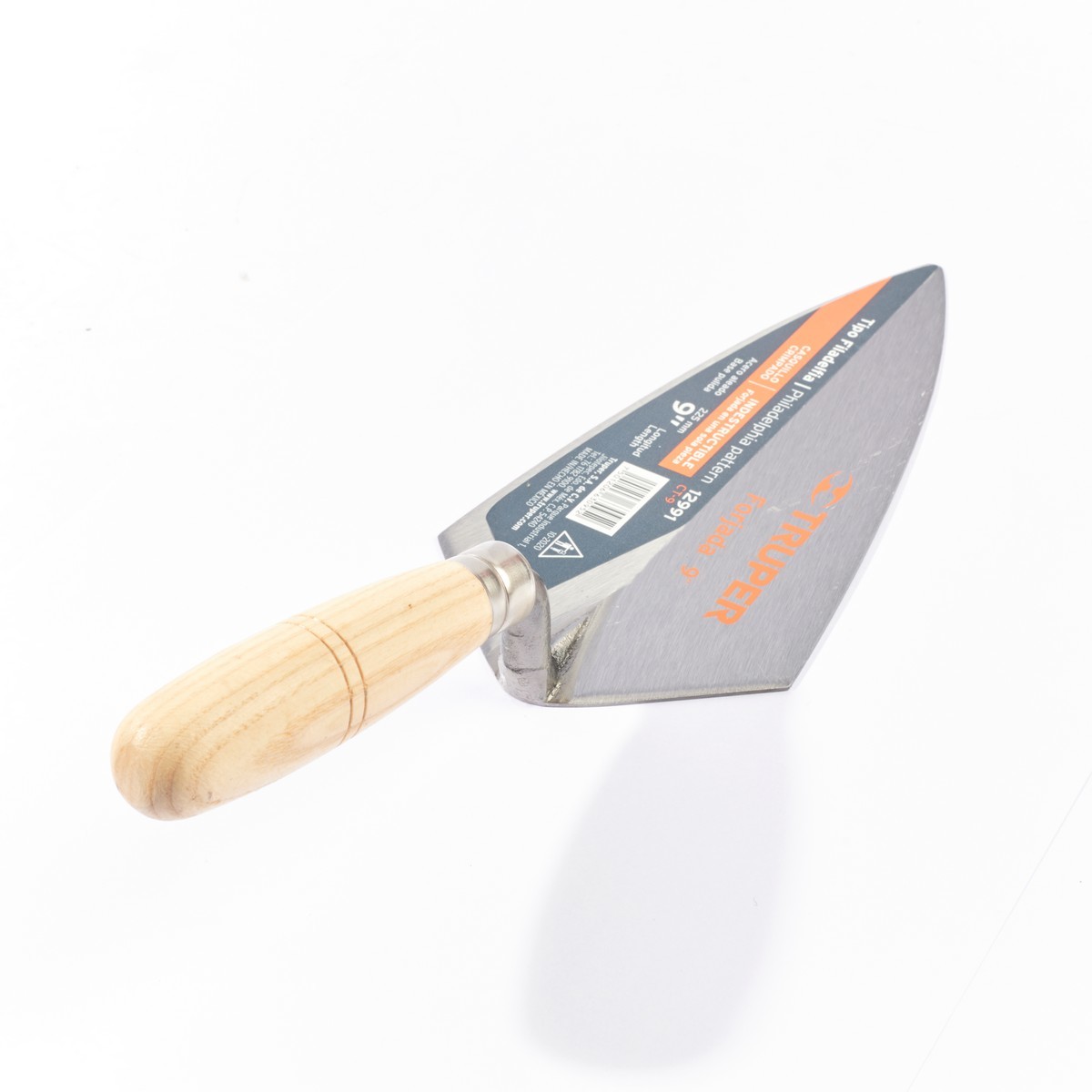 TRUPER เกียงแหลมก่ออิฐ 9 นิ้ว (117x229 มม.) รุ่น 12991 ผลิตจากเหล็กคุณภาพสูง ด้ามไม้ สำหรับก่ออิฐและงานก่อสร้าง (ทรูเปอร์)