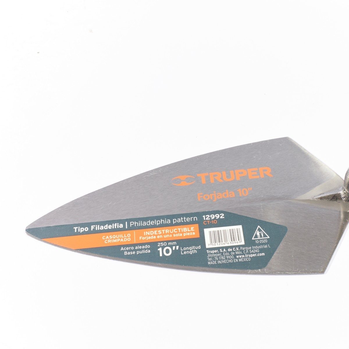 TRUPER เกียงแหลมก่ออิฐ 10 นิ้ว (125x125 มม.) รุ่น 12992 ผลิตจากเหล็กคุณภาพสูง ด้ามไม้ สำหรับก่ออิฐและงานก่อสร้าง (ทรูเปอร์)