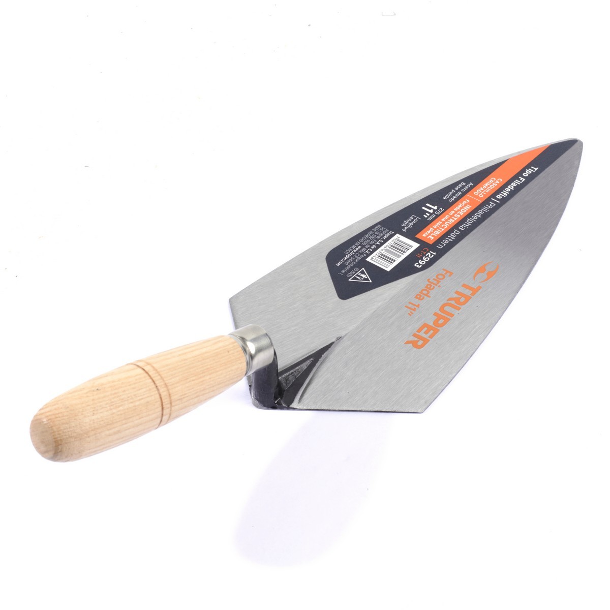 TRUPER เกียงแหลมก่ออิฐ 11 นิ้ว (132x280 มม.) รุ่น 12993 ผลิตจากเหล็กคุณภาพสูง ด้ามไม้ สำหรับก่ออิฐและงานก่อสร้าง (ทรูเปอร์)