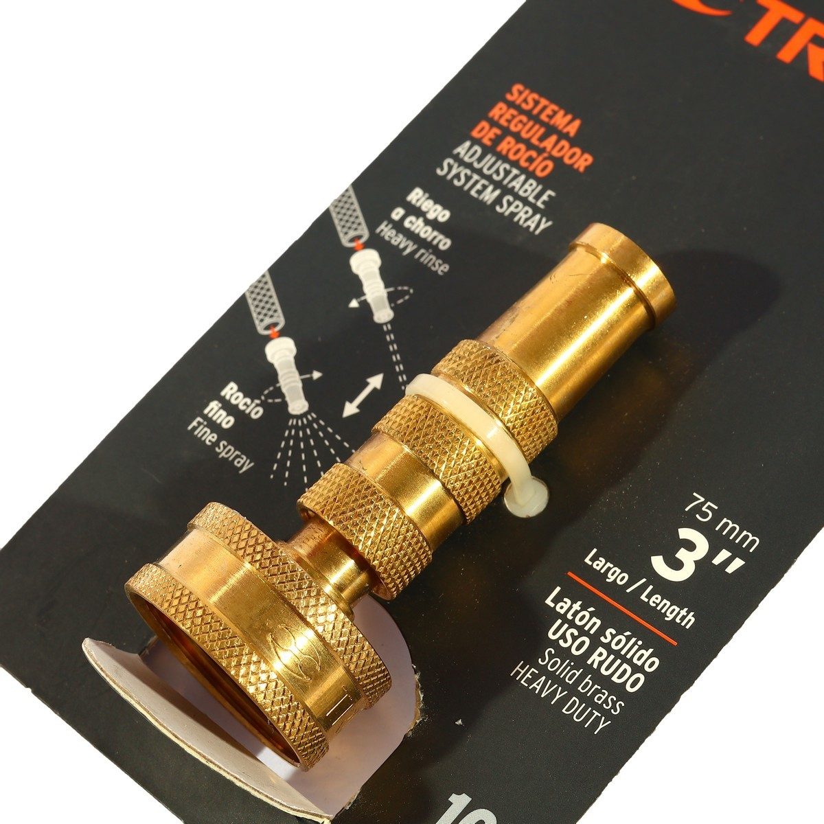 TRUPER หัวฉีดเกลียวตรงทองเหลือง 3 นิ้ว รุ่น CHMA-3 ทำจากโพรพิลีน ฝาโปร่งใสพร้อมสแนป (ทรูเปอร์)