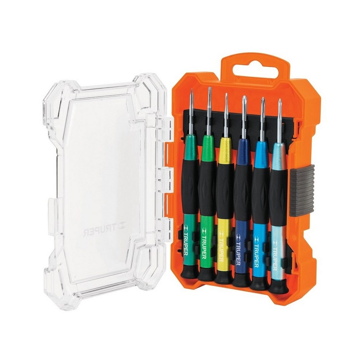 ไขควงงานละเอียด ดอกไขควง 6 หัว ทรูเปอร์ (TRUPER) รุ่น 14202 แท่งทำจากเหล็กวานาเดียมโครเมี่ยม เหมาะสำหรับงานอิเล็กทรอนิกส์และความแม่นยำ