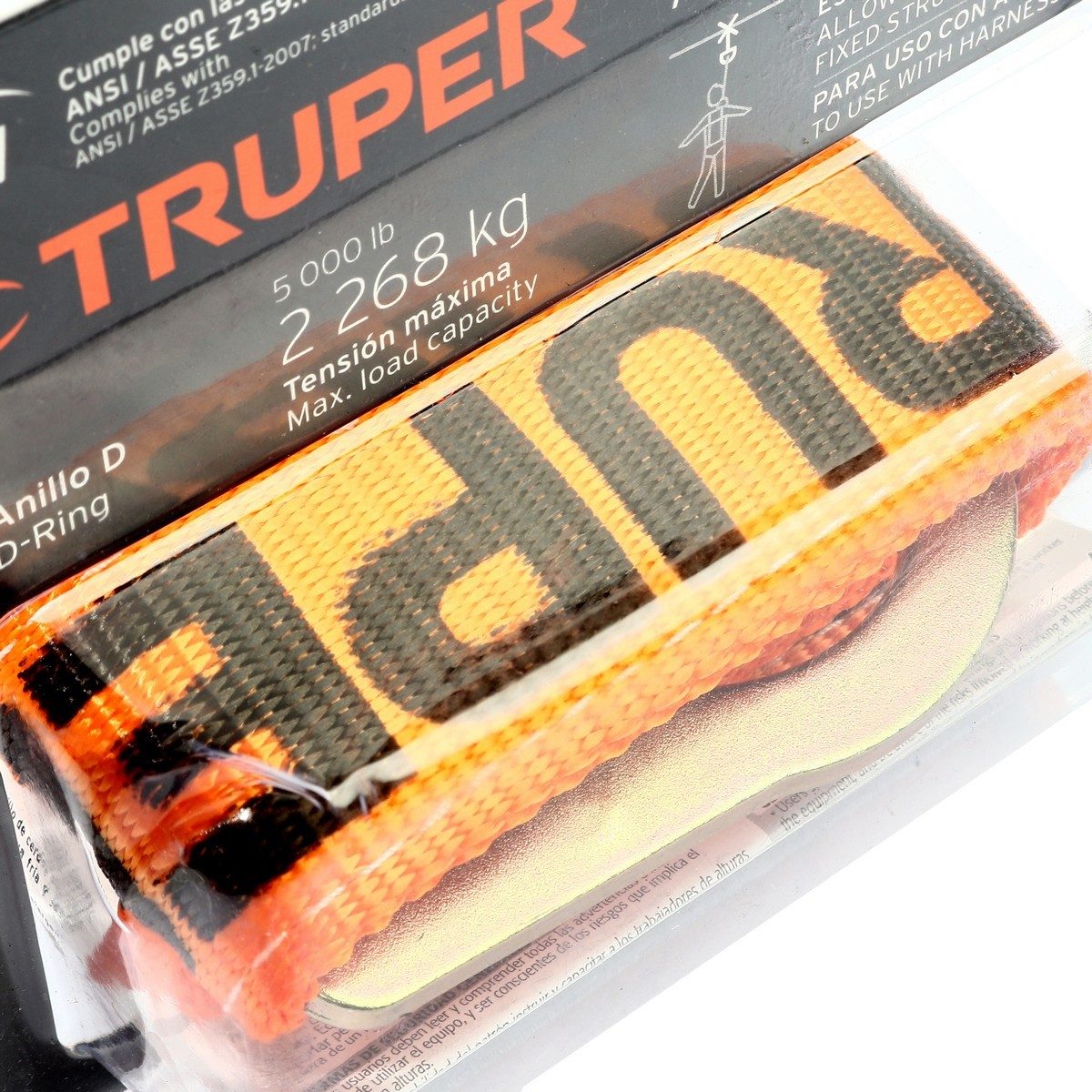 TRUPER เข็มขัดนิรภัย รุ่น 14470 แรงดึงสูงสุด 2,300 กก. 100% เชือกทำจากโพลีเอสเตอร์ 100% ความยาว 90 ซม. (ทรูเปอร์)