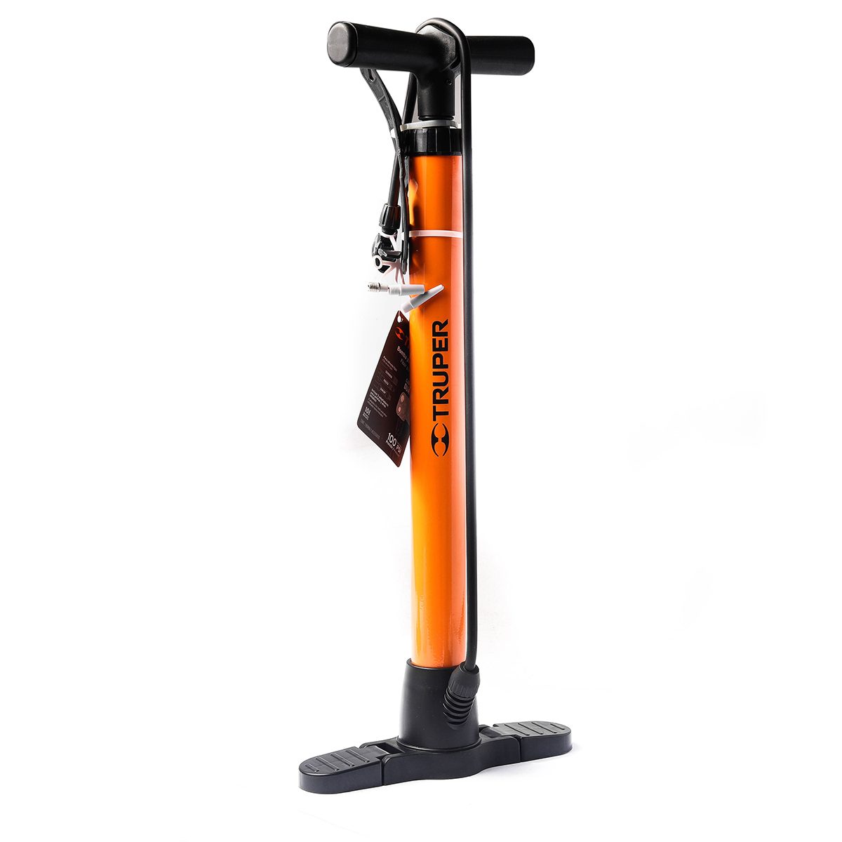 เครื่องสูบลมมือ ทรูเปอร์ (TRUPER) รุ่น 14863 เหมาะสำหรับลมยางของจักรยานยนต์ และ จักรยาน