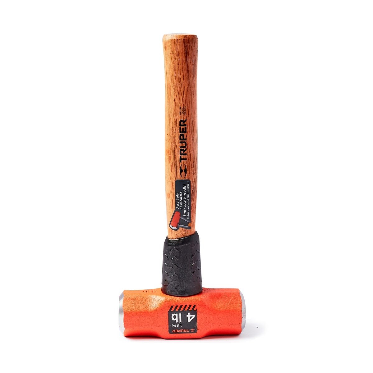 ค้อนปอนด์ ด้ามไม้ 4 ปอนด์ ทรูเปอร์ (TRUPER) รุ่น 16508 ขนาดยาว 12 นิ้ว เหล็กกล้าคาร์บอนสูง ด้านหน้าที่มีการกลึงและเอียงทำให้ลดโอกาสเกิดอุบัต