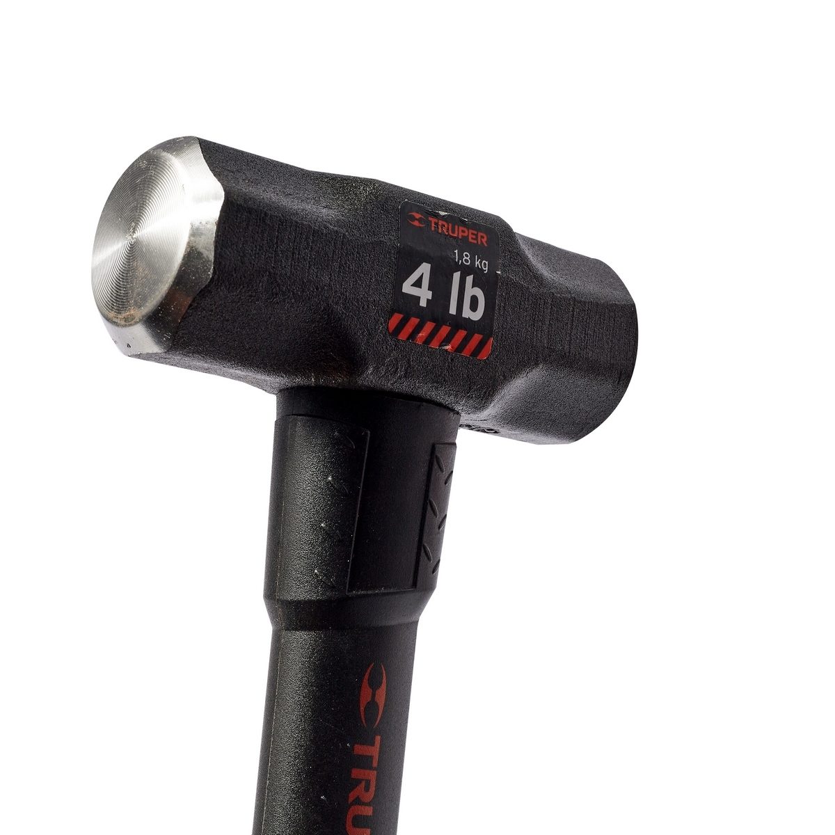 ค้อนปอนด์ ด้าม Fiber 4 ปอนด์ ทรูเปอร์ (TRUPER) รุ่น 16536 ขนาดยาว 15 นิ้ว เหล็กกล้าคาร์บอนสูง ด้านหน้าที่มีการกลึงและเอียงทำให้ลดโอกาสเกิดอุ