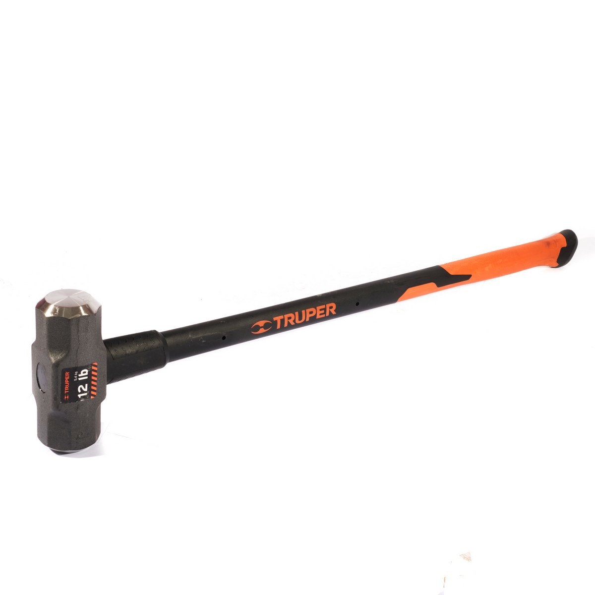 ค้อนปอนด์ ด้าม Fiber 12 ปอนด์ ทรูเปอร์ (TRUPER) รุ่น 16542 ขนาด 36 นิ้ว เหล็กกล้าคาร์บอนสูง ด้านหน้าที่มีการกลึงและเอียงทำให้ลดโอกาสเกิดอุบั