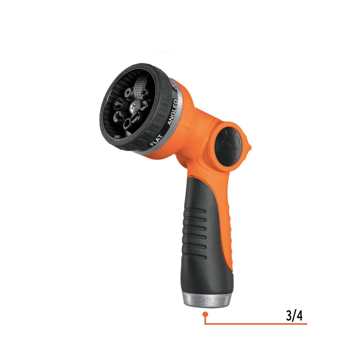 TRUPER ปืนฉีดน้ำ+ไกชนิดบีบ รุ่น PR-307 ตัวทำจากโลหะเคลือบสองชั้น สำหรับการทำสวน เพื่อการชลประทาน (ทรูเปอร์)