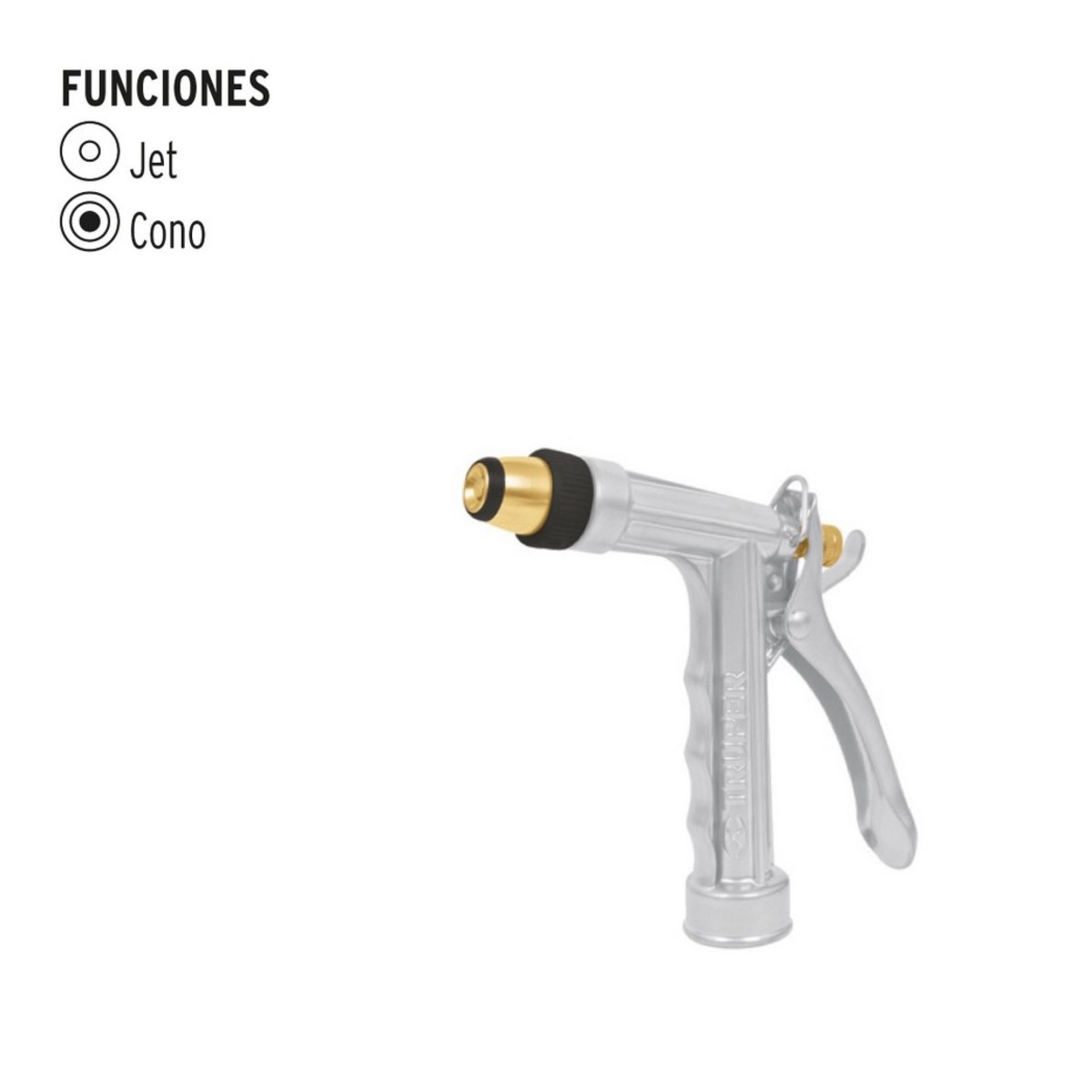 TRUPER ปืนฉีดน้ำเหล็ก รุ่น PR-101 ทำจากพลาสติก ABS สำหรับการทำสวน เพื่อการชลประทาน (ทรูเปอร์)