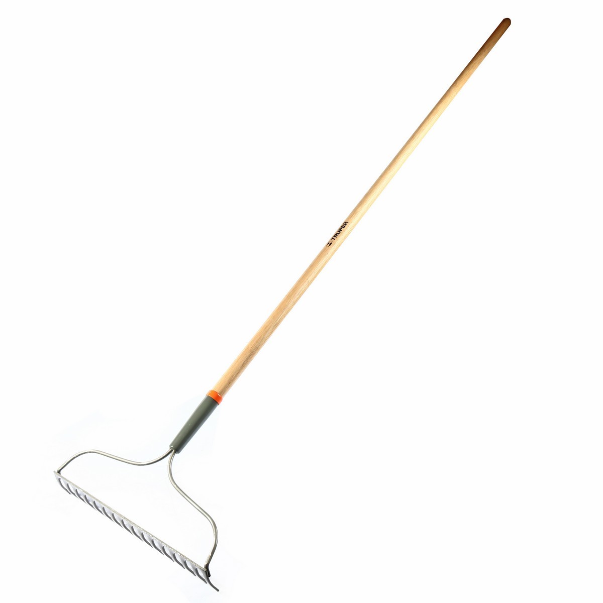 คราดเหล็ก 16 ซี่ ทรูเปอร์ (TRUPER) รุ่น 17880 หัวทำจากเหล็ก ด้ามไม้ยาว 54 นิ้ว