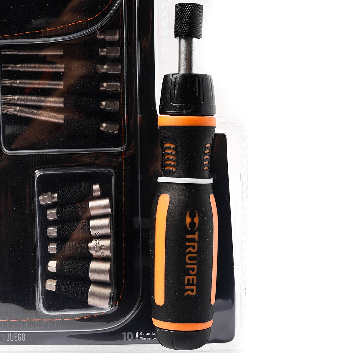 ชุดไขควง 1/4 นิ้ว ด้ามฟรี ดอกไขควง 24 หัว ทรูเปอร์ (TRUPER) รุ่น 18219 เป็นเหล็กกล้าวานาเดียมโครเมี่ยม และเปลี่ยนหัวได้ตามการใช้งาน ความต้าน