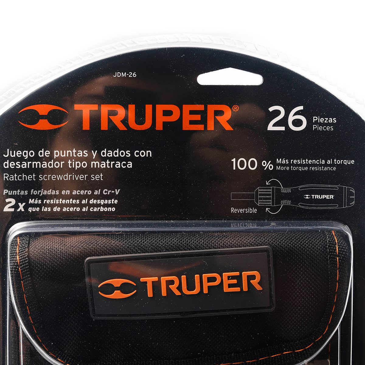 ชุดไขควง 1/4 นิ้ว ด้ามฟรี ดอกไขควง 24 หัว ทรูเปอร์ (TRUPER) รุ่น 18219 เป็นเหล็กกล้าวานาเดียมโครเมี่ยม และเปลี่ยนหัวได้ตามการใช้งาน ความต้าน