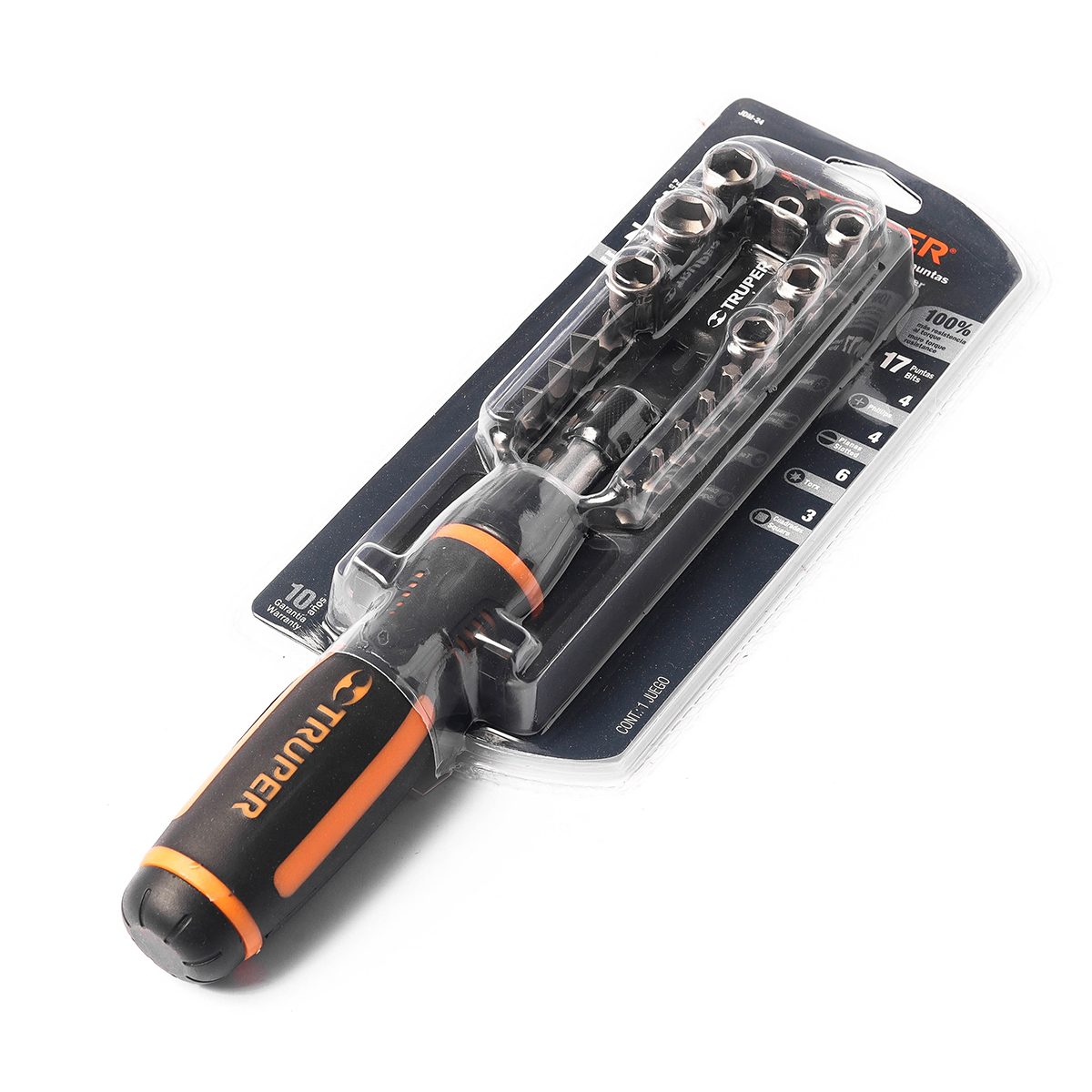 ชุดไขควง 1/4 นิ้ว ทรูเปอร์ (TRUPER) Bit 17 ชิ้น และ ลูกบล็อก 7 ชิ้น รุ่น 18222 ทำจากเหล็กวานาเดียมโครเมี่ยม ความต้านทานแรงบิดเพิ่มขึ้น 100% 