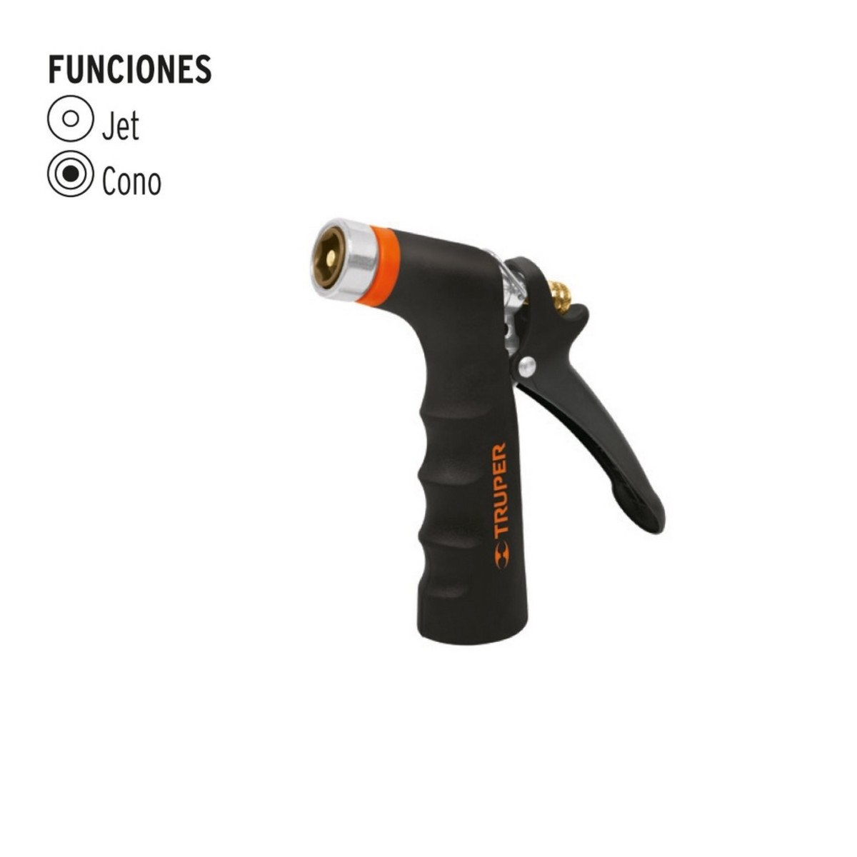 TRUPER ปืนฉีดน้ำเหล็ก รุ่น PR-201 ปรับการฉีดพ่น 2 แบบ ทำจากพลาสติก ABS และ TPR สำหรับการทำสวน (ทรูเปอร์)