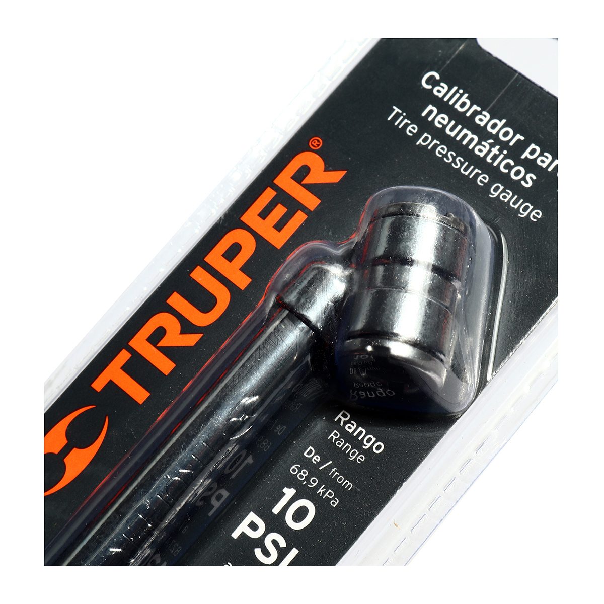 เกจ์วัดแรงดันยางรถ 2 หัว 120 ปอนด์ ทรูเปอร์ (TRUPER) รุ่น 19099 โครงสร้างแข็งแรงทนทานทำจากเหล็กและทองเหลืองชุบโครเมี่ยม