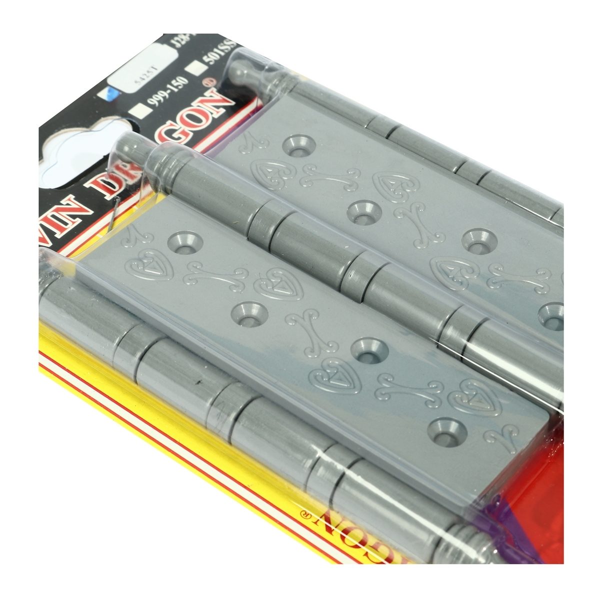 TWIN DRAGON ชุดบานพับประตู สีเทา ทำจากพลาสติก PVC ใช้สำหรับประกอบกับบานประตูเพื่อช่วยให้เปิด-ปิดประตูได้ง่าย (ทวิน ดราก้อน)