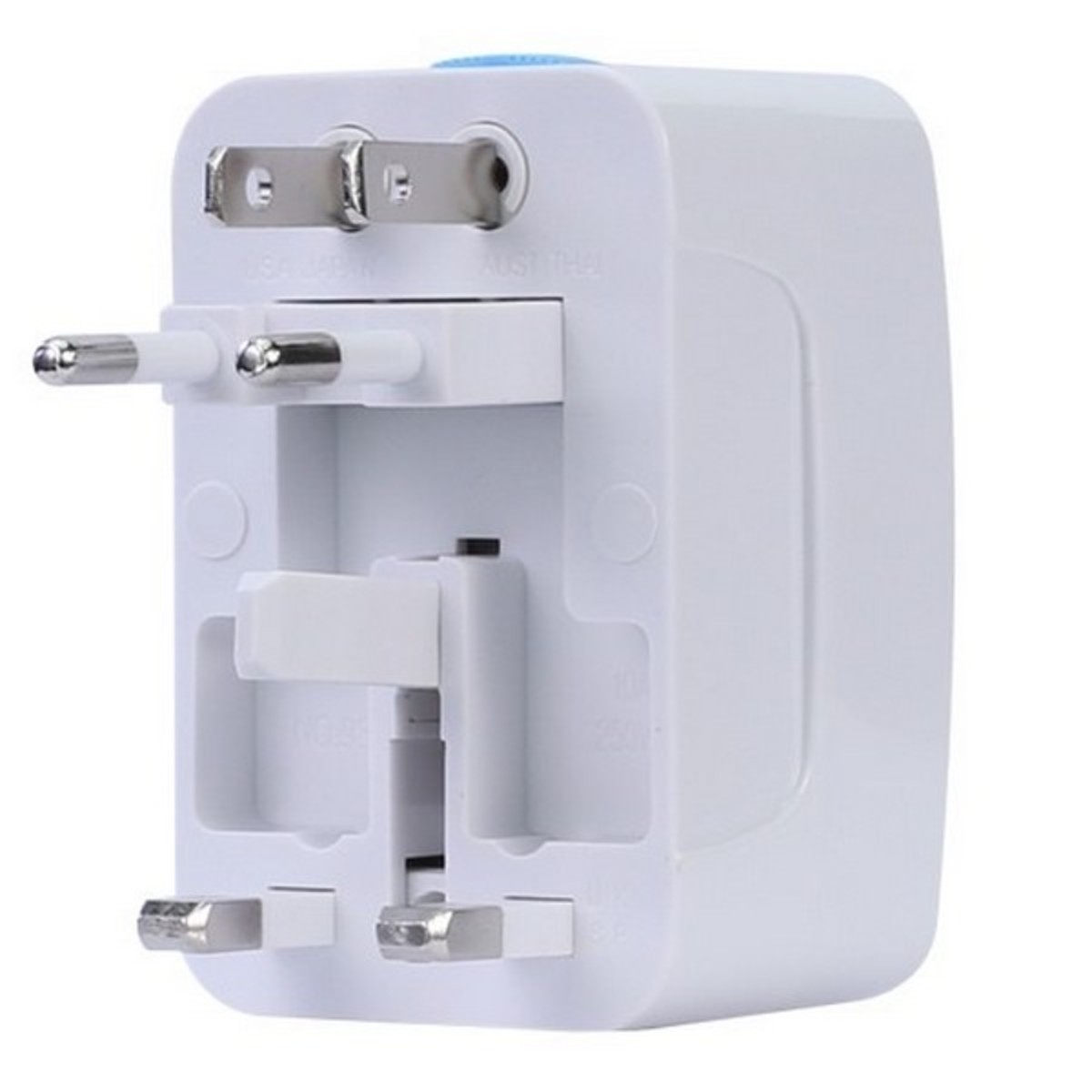 TOSHINO อะแดปเตอร์ 4IN1 รองรับไฟได้สูงสุด 10A 2300W รุ่น DE-204 สีขาว ปลั๊กแปลงนานาชาติสำหรับเดินทางท่องเที่ยว (โตชิโน่)