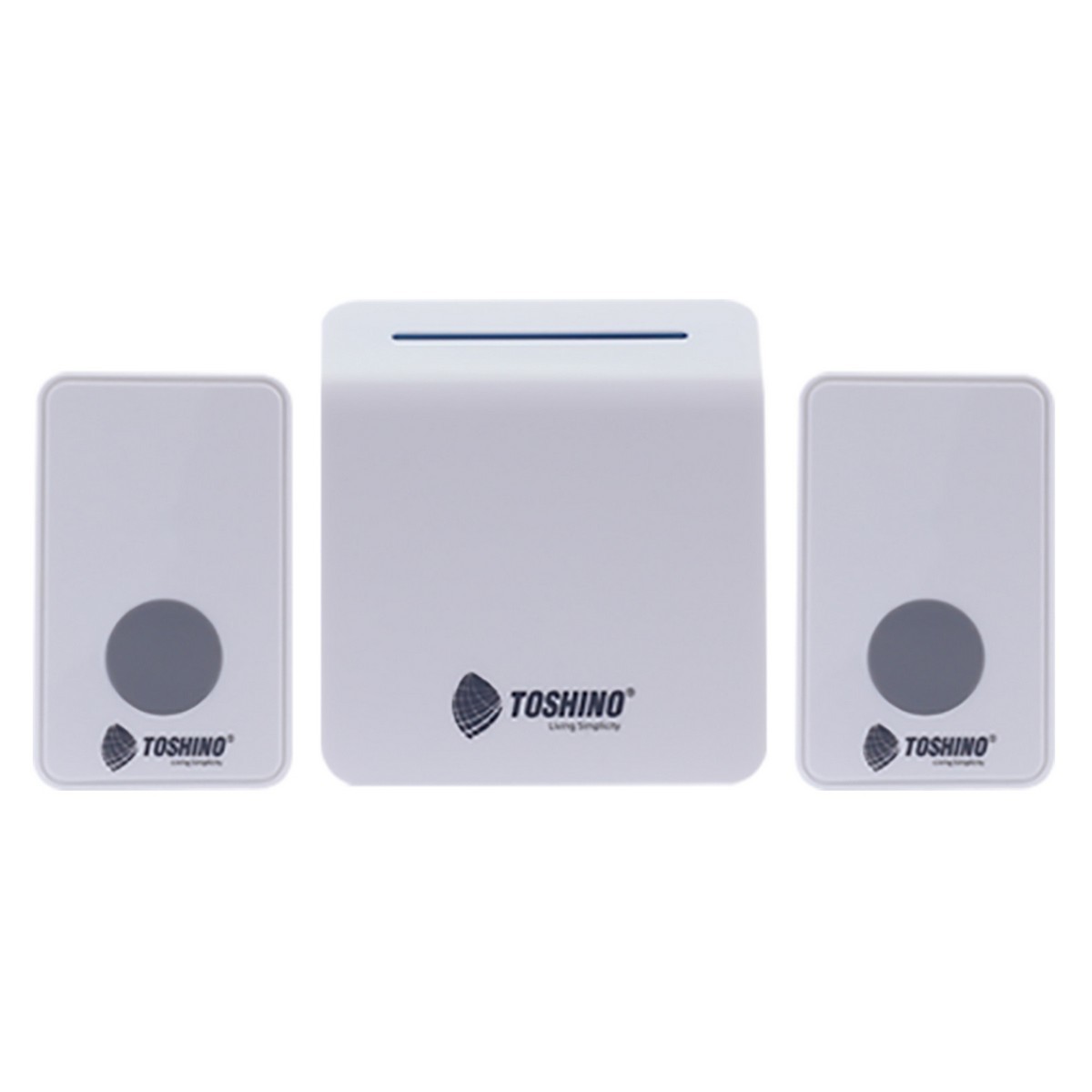 TOSHINO กระดิ่งไร้สาย แบบเสียบปลั๊ก รุ่น E-288-2T สีขาว มี 2 ตัวรับ 1 ตัวส่ง ติดตั้งง่าย รับ-ส่งสัญญาณได้สูงสุด 100 เมตร เปลี่ยนเสียงได้ 36 