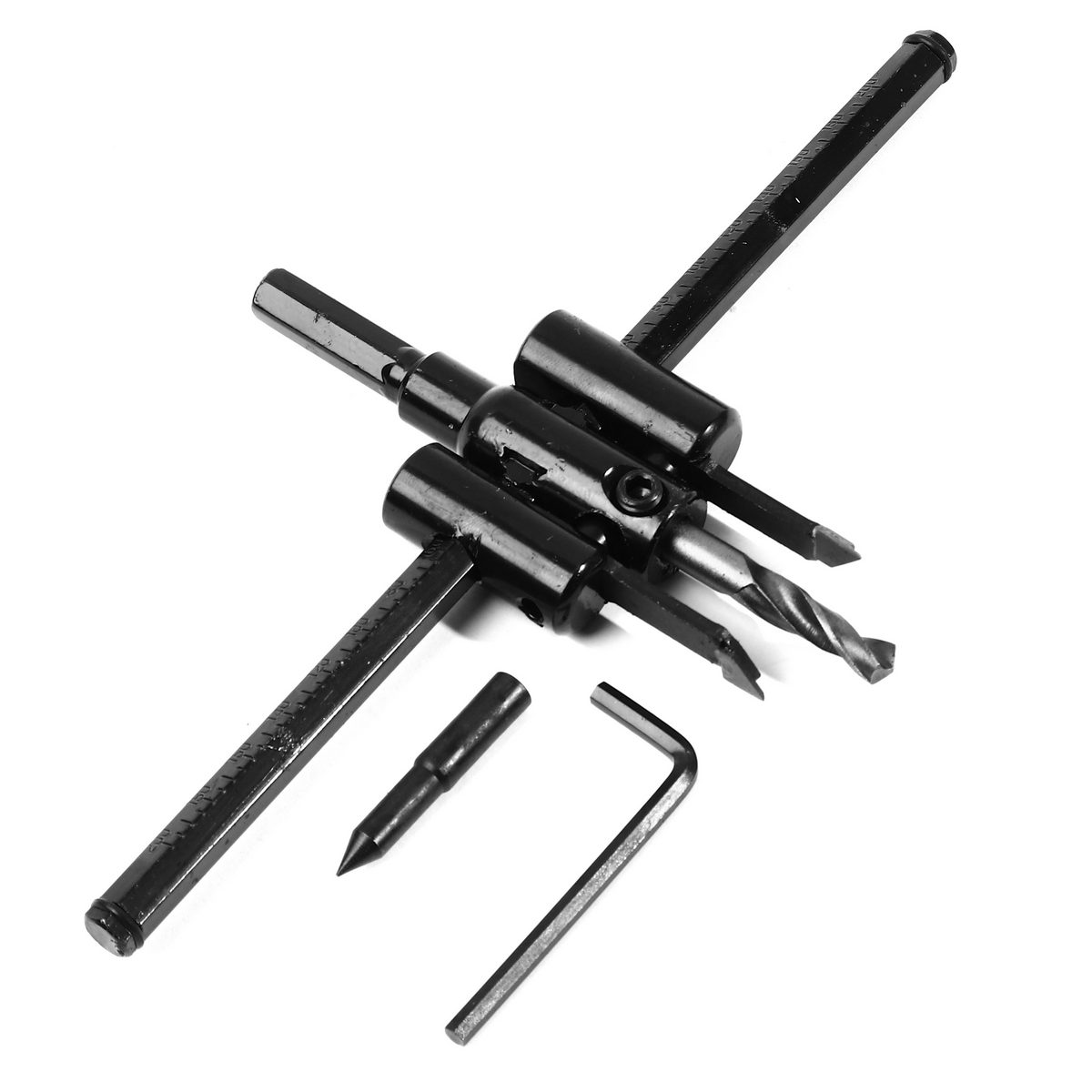 TWIN STAR ดอกโฮลซอเจาะฝ้า ปรับระดับได้ตั้งแต่ ขนาด 30-200 มม. เหมาะสำหรับเจาะเพดาน หรืองานเจาะรูกลมทั่วไป ามารถเจาะรูกลมได้หลายขนาด สามารถใช