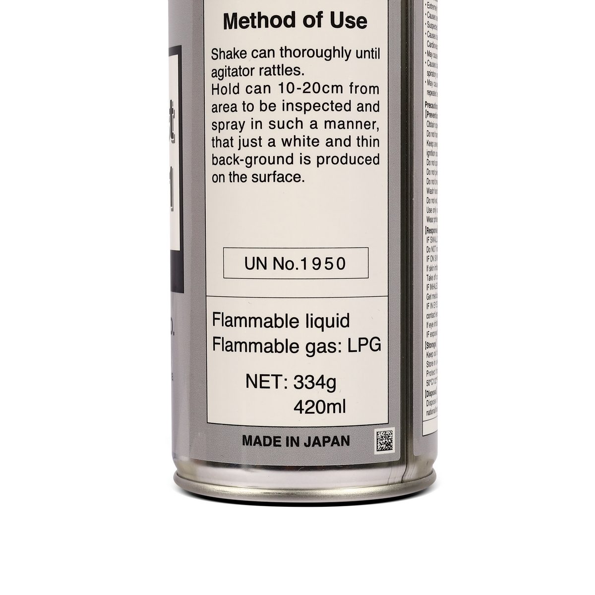 TASETO สเปรย์ตรวจสอบ MPI Contrast Paint ขนาด 420 มล. สำหรับการตรวจสอบอนุภาคแม่เหล็ก (ทาเซโตะ)