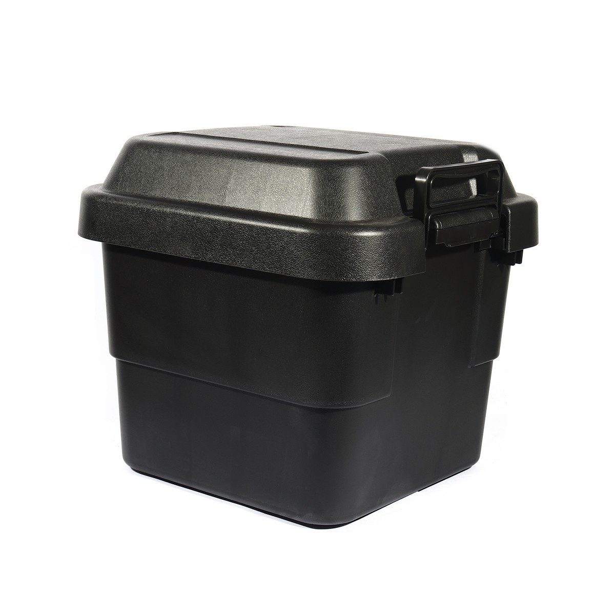 TRUSCO กล่องอเนกประสงค์ ฝานูน 30 ลิตร สีดำ รุ่น BLKC-30 รับน้ำหนักได้ 100 กก. สามารถนั่งได้ (ทรัสโก้)