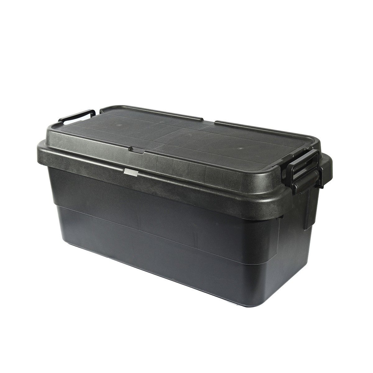 TRUSCO กล่องอเนกประสงค์ ฝาแบน 70 ลิตร สีดำ รุ่น BLKC-70 รับน้ำหนักได้ 100 กก. สามารถนั่งได้ (ทรัสโก้)