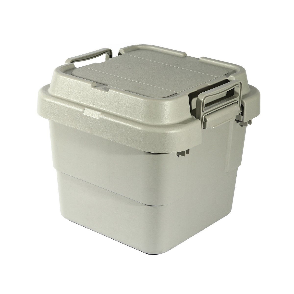 TRUSCO กล่องอเนกประสงค์ ฝาแบน 30 ลิตร สีเทา รุ่น GYC30 รับน้ำหนักได้ 100 กก. สามารถนั่งได้ (ทรัสโก้)