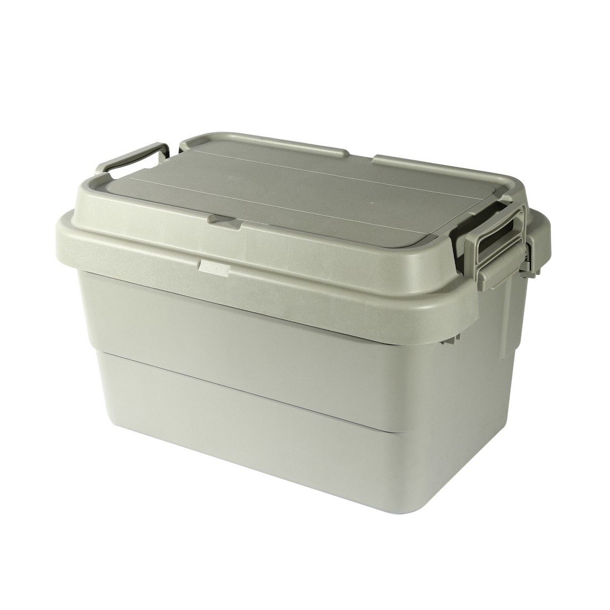 TRUSCO กล่องอเนกประสงค์ ฝาแบน 50 ลิตร สีเทา รุ่น GYC50 รับน้ำหนักได้ 100 กก. สามารถนั่งได้ (ทรัสโก้)