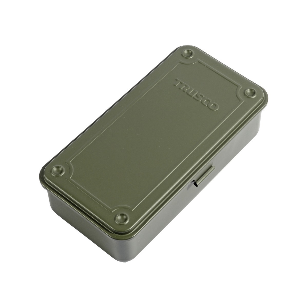 TRUSCO กล่องเครื่องมือเหล็ก รุ่น T-190MOD สีเขียวมะกอกด้าน ขนาด 203x109x56MM. ผลิตจากประเทศญี่ปุ่น (ทรัสโก้)