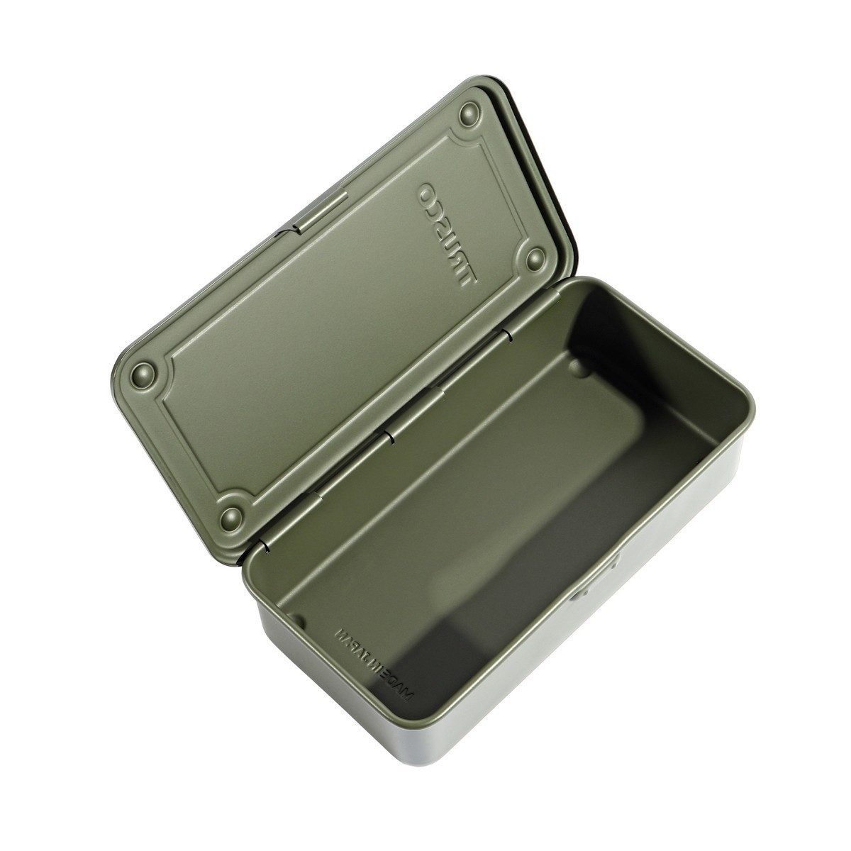 TRUSCO กล่องเครื่องมือเหล็ก รุ่น T-190MOD สีเขียวมะกอกด้าน ขนาด 203x109x56MM. ผลิตจากประเทศญี่ปุ่น (ทรัสโก้)