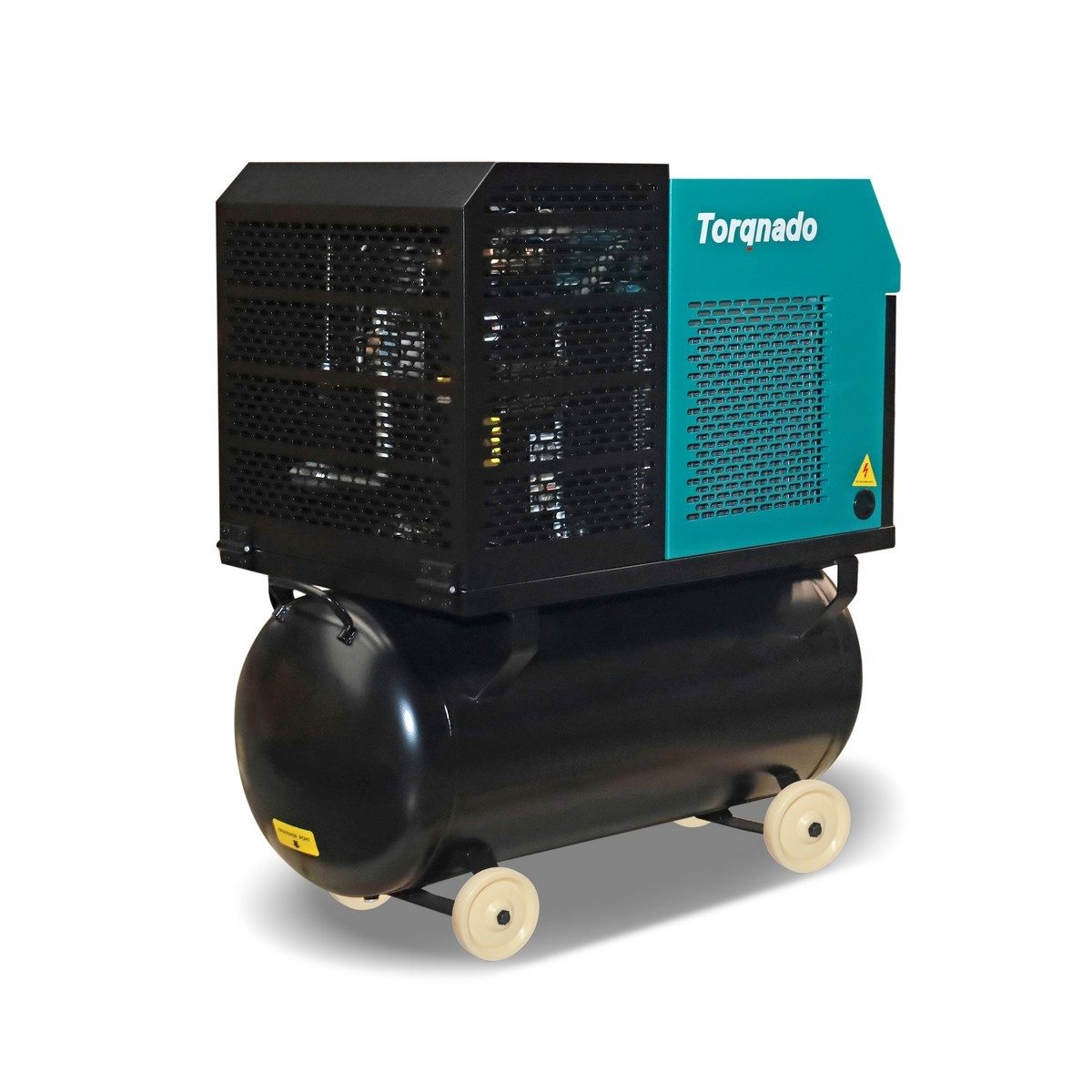 TORQNADO ปั๊มลมสกรู 380 โวลต์ 1 เฟส 5.5 แรงม้า (4 กิโลวัตต์) ถัง 100 ลิตร รุ่น DLG4V แรงดันลม 8 บาร์ (ทอร์คนาโด)