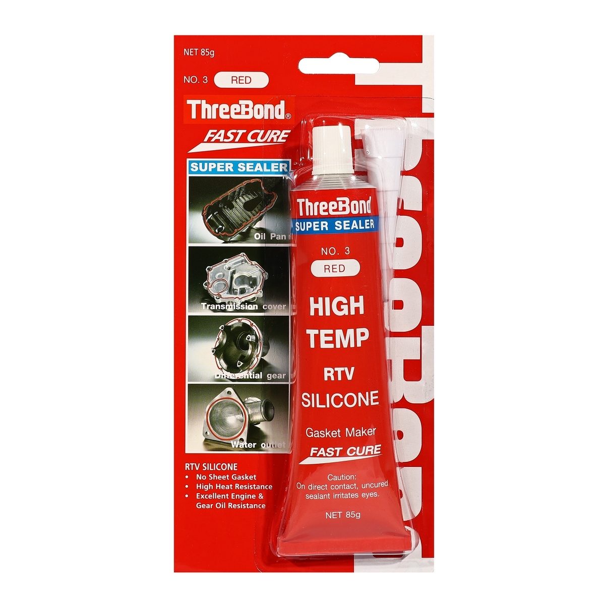 THREEBOND ปะเก็นเหลวชนิดซิลิโคน สีแดง ขนาด 85 กรัม รุ่น Super Sealer No.3 ชนิดแห้งเร็ว (ทรีบอนด์)