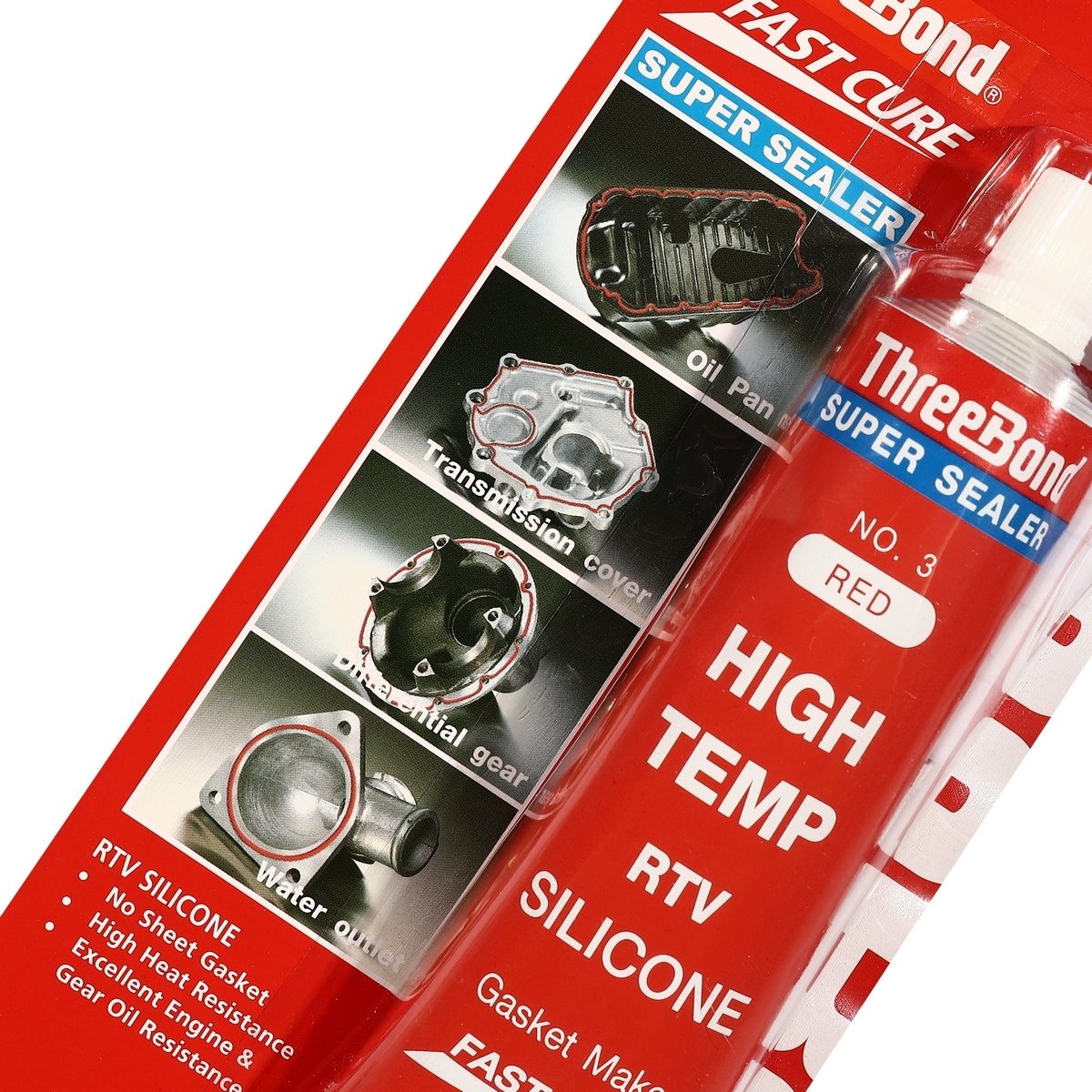 THREEBOND ปะเก็นเหลวชนิดซิลิโคน สีแดง ขนาด 85 กรัม รุ่น Super Sealer No.3 ชนิดแห้งเร็ว (ทรีบอนด์)