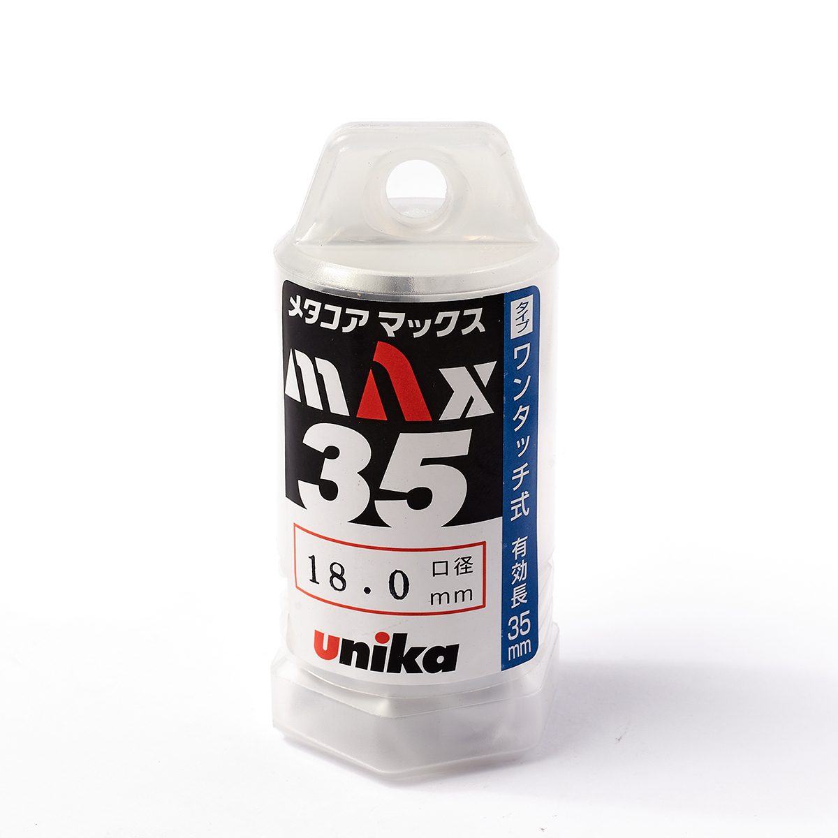 UNIKA (ยูนิก้า) ดอกเจาะเหล็กคัตเตอร์ ขนาด 18x35 มม. รุ่น META-CORE MAX (JET BROACH) เจาะลึกได้สูงสุด 35 มม.