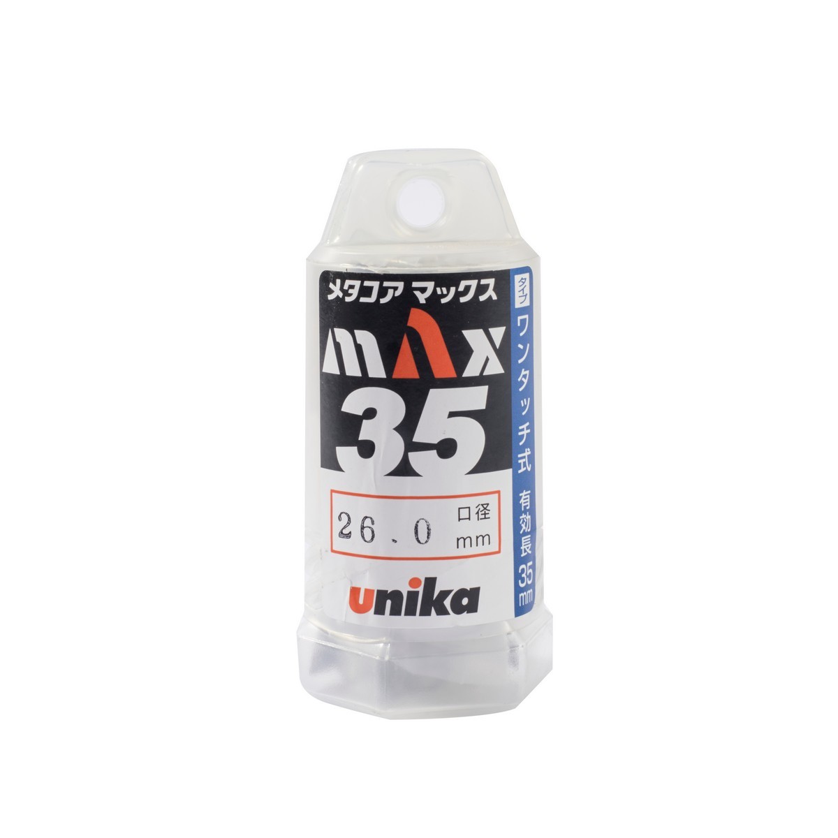 UNIKA (ยูนิก้า) ดอกเจาะเหล็กคัตเตอร์ ขนาด 26x35 มม. รุ่น META-CORE MAX (JET BROACH) เจาะลึกได้สูงสุด 35 มม.