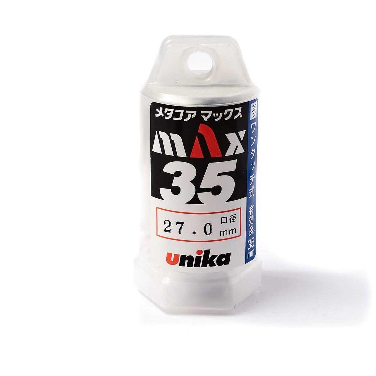 UNIKA (ยูนิก้า) ดอกเจาะเหล็กคัตเตอร์ ขนาด 27x35 มม. รุ่น META-CORE MAX (JET BROACH) เจาะลึกได้สูงสุด 35 มม.