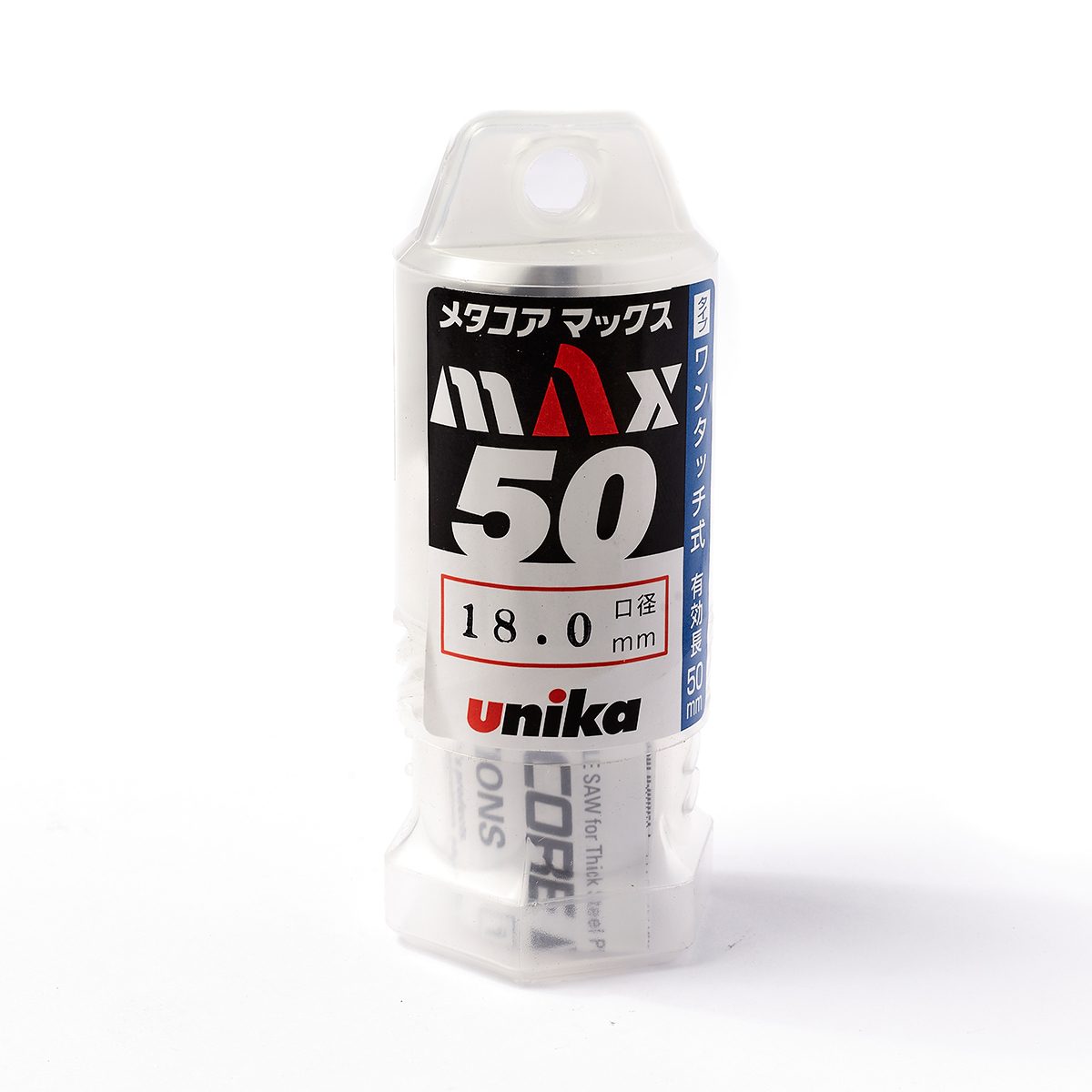 UNIKA (ยูนิก้า) ดอกเจาะเหล็กคัตเตอร์ ขนาด 18x50 มม. รุ่น META-CORE MAX (JET BROACH) เจาะลึกได้สูงสุด 50 มม.