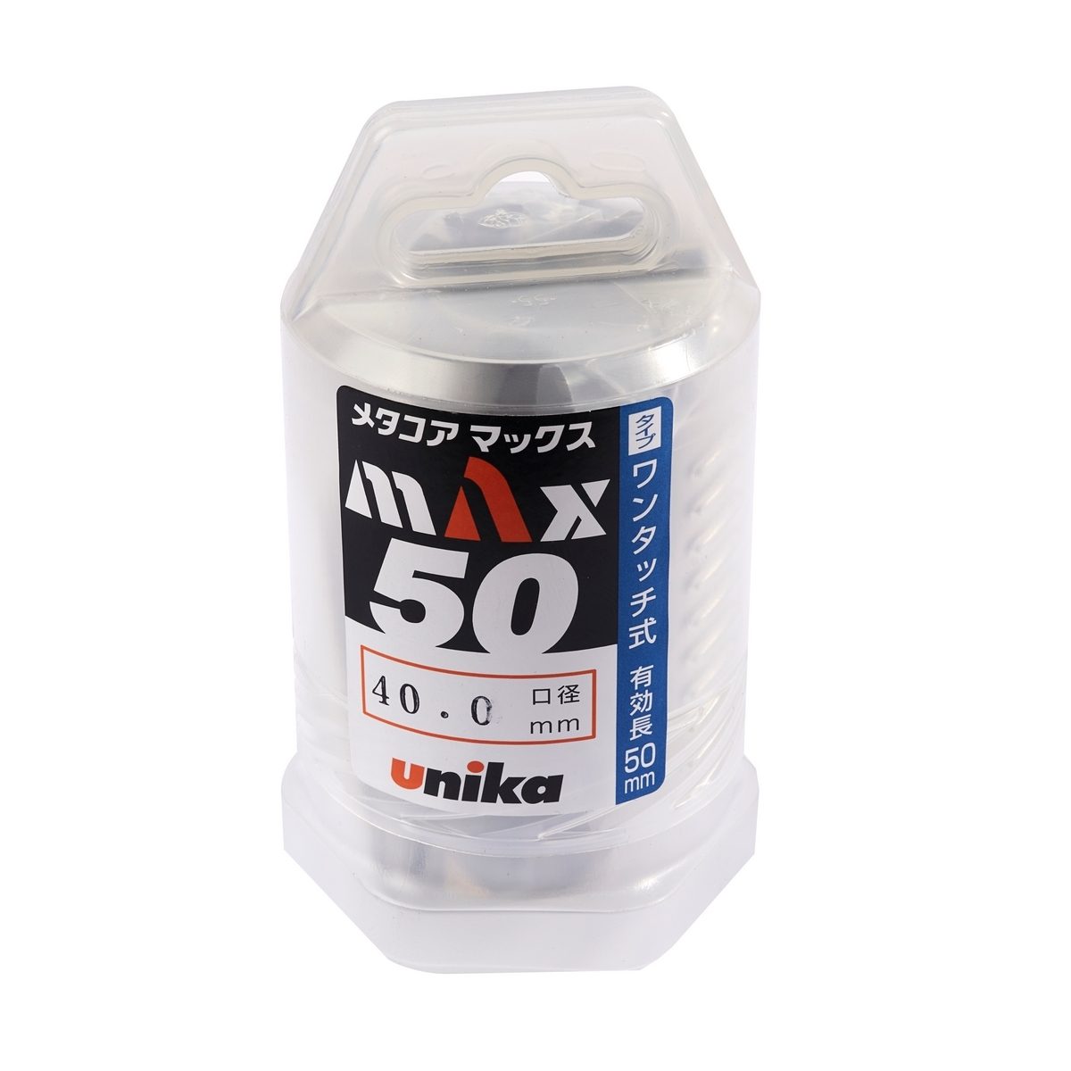 UNIKA (ยูนิก้า) ดอกเจาะเหล็กคัตเตอร์ ขนาด 40x50 มม. รุ่น META-CORE MAX (JET BROACH) เจาะลึกได้สูงสุด 50 มม.