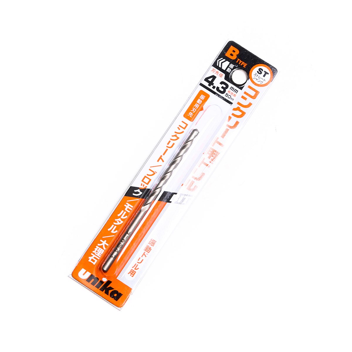 B 4.3X85 (50MM) ดอกเจาะคอนกรีตก้านกลม