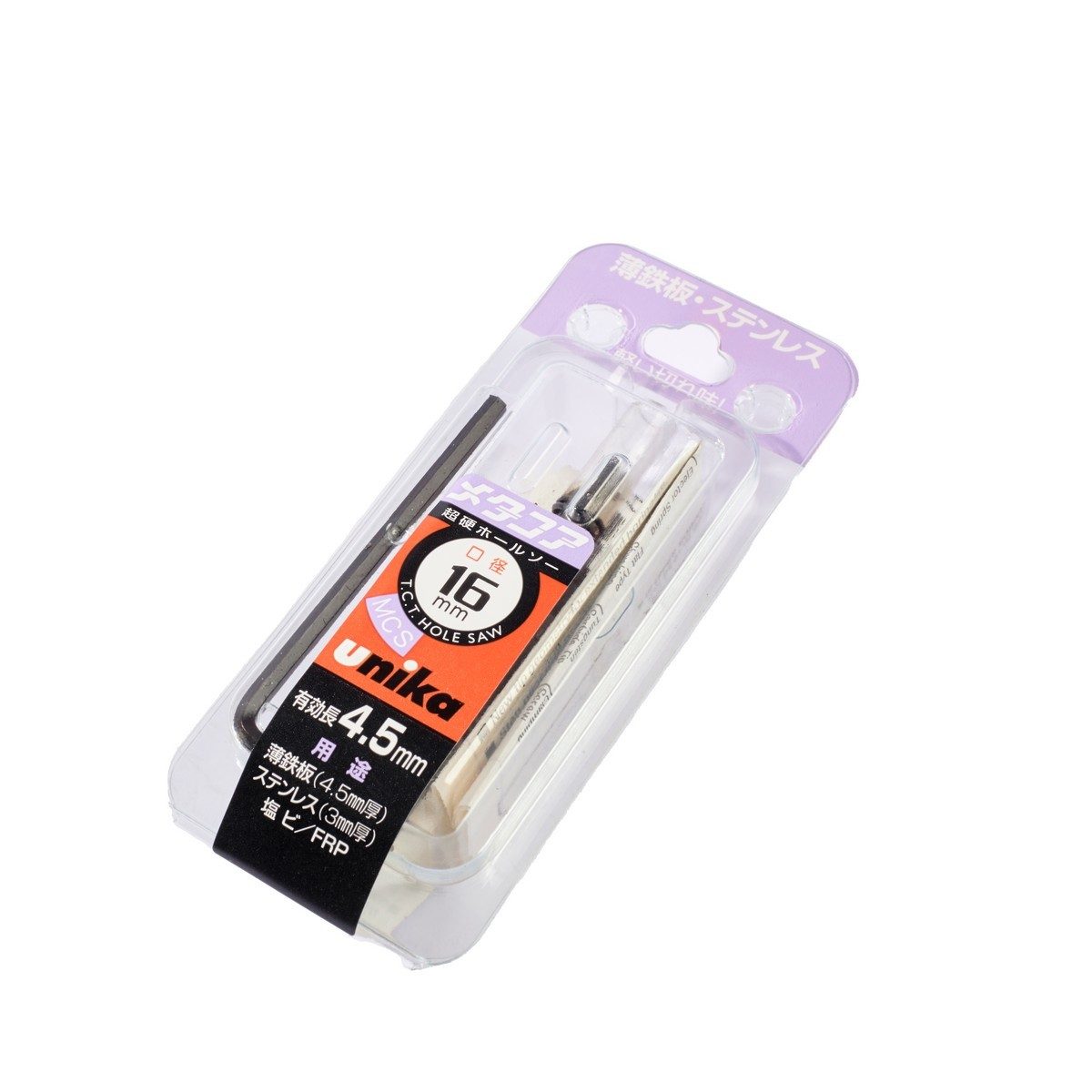 UNIKA ดอกโฮลซอร์ T.C.T ขนาด 16 มม. รุ่น MCS เจาะเหล็ก สแตนเลส อลูมิเนียม PVC เจาะเรียบ เสี้ยนน้อย (ยูนิก้า)