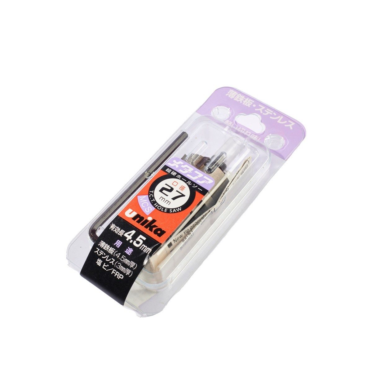 UNIKA ดอกโฮลซอร์ T.C.T ขนาด 27 มม. รุ่น MCS เจาะเหล็ก สแตนเลส อลูมิเนียม PVC เจาะเรียบ เสี้ยนน้อย (ยูนิก้า)