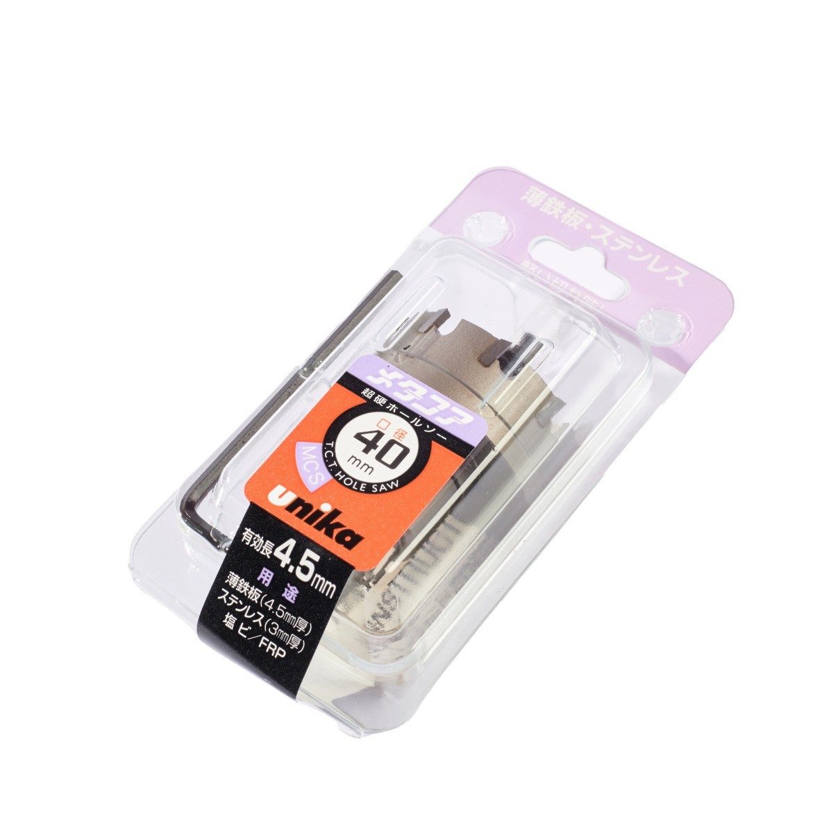 UNIKA ดอกโฮลซอร์ T.C.T ขนาด 40 มม. รุ่น MCS เจาะเหล็ก สแตนเลส อลูมิเนียม PVC เจาะเรียบ เสี้ยนน้อย (ยูนิก้า)