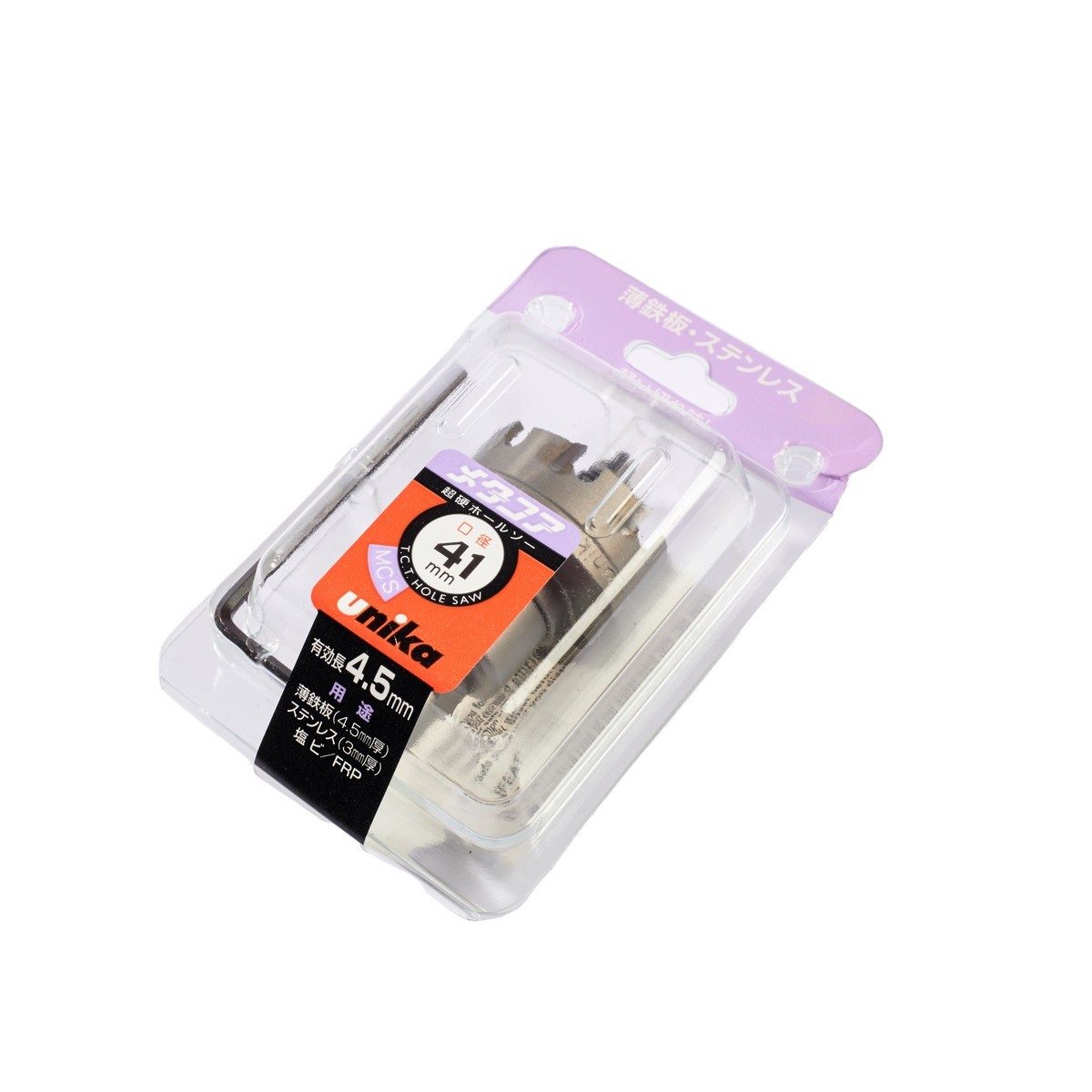 UNIKA T.C.T Hole Saw Size 41 MM. Model MCS, Drilling For Steel, Stainless Steel, Aluminum, PVC, Less Burrs.